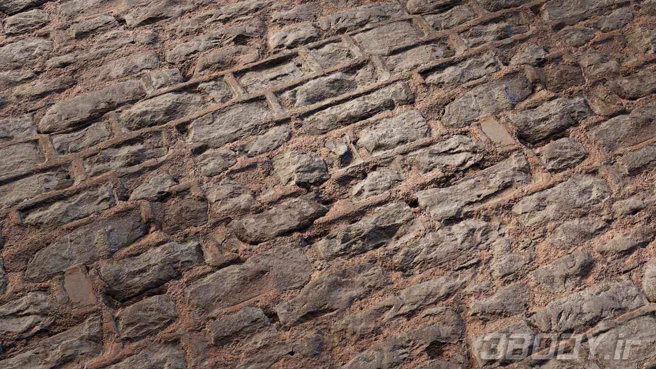 متریال دیوار سنگی stone wall عکس 1